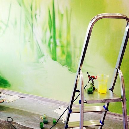 Festés a falak saját kezűleg egy fotó, videó