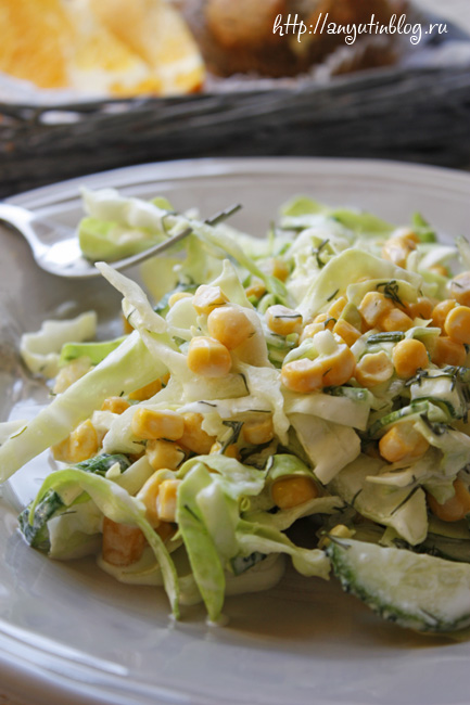 Saláta káposzta, uborka és a kukorica receptek minden nap