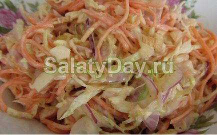 Koreai saláta sárgarépa és a csirke - fűszeres hideg előétel recept fotók és videó (saláta) Koreai saláta sárgarépa és a csirke - fűszeres hideg előétel recept fotókkal és videó