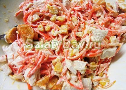 Koreai saláta sárgarépa és a csirke - fűszeres hideg előétel recept fotók és videó (büfé) Koreai saláta sárgarépa és a csirke - fűszeres hideg előétel recept fotókkal és videó
