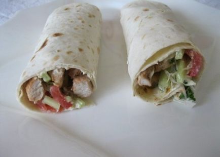 Shawarma otthon csirke recept lépésről lépésre fotók