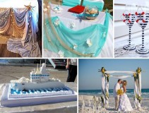 Esküvő kék fotó menyasszony és a vőlegény, dekoráció a terem