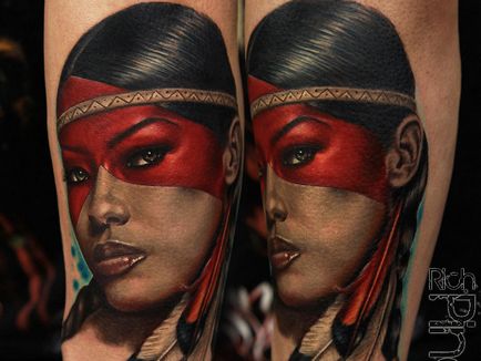 Tattoo lány arcát, tetoválás fotók