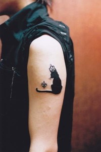 Tattoo macska, macskák (értelmét, fotók, vázlatok), tattoofotos