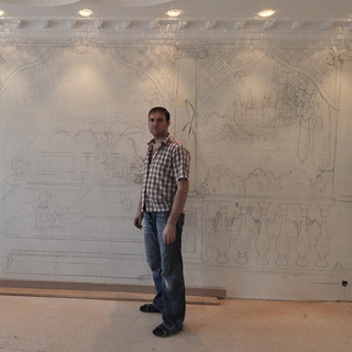 Technika festés a falak a belső tér saját kezét, és a fotót falfesték