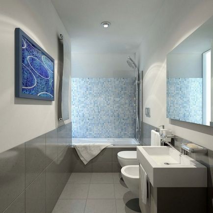 Tervezési lehetőségek a kis fürdőszoba csempe 40 fotó