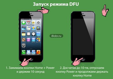 A bemeneti és kimeneti az iPhone és az iPad DFU módba