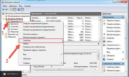 Windows 7, hogyan kell használni az eseménynaplót és tisztítása (tisztítás) Eseménynapló Windows 7, hogyan kell használni és tisztítás