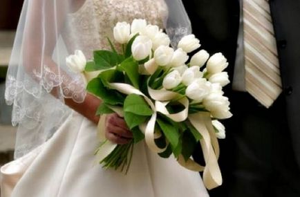 Esküvői csokor tulipán Esküvői csokor tulipán
