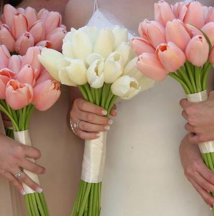 Esküvői csokor tulipán Esküvői csokor tulipán