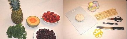 Hogyan készítsünk egy csokor gyümölcs