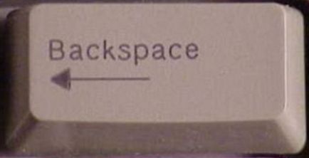Backspace gomb, hogy milyen