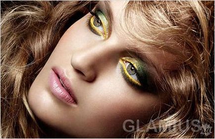 Smink zöld szeme barna hajú nők