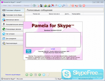Pamela a Skype is