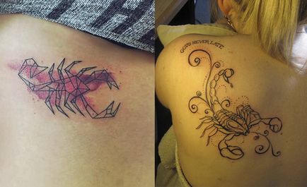 Mit jelent a tetoválás egy skorpió és az értéke a fotó