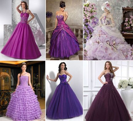 Színes menyasszonyi ruhák 2017 tippeket választotta, divatos színek és kiegészítők, fotó