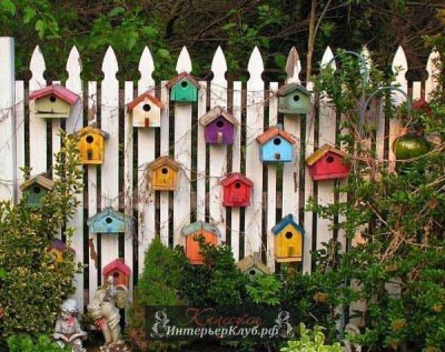 Házak a madarak a kertben, saját kezével, szokatlan házak madarak kezével