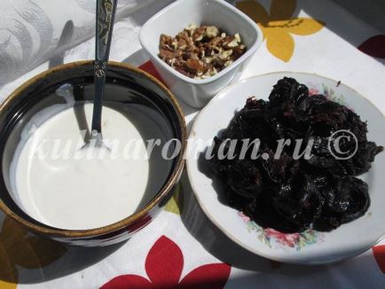 Az aszalt szilva töltött tejszínes mártással Anuta, ízletes receptek