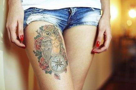 Fotók és érték bagoly tetoválás