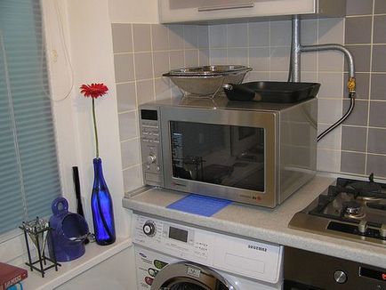 Gázvezeték a konyhában lehetőségeket, hogyan kell elrejteni a fotó - tervezés konyha gázcső