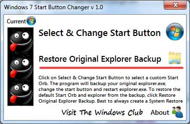 Hogyan változtassuk meg a „Start” gombra a Windows 7 (gomb) Hogyan változtassuk meg a „Start” gombra a Windows 7