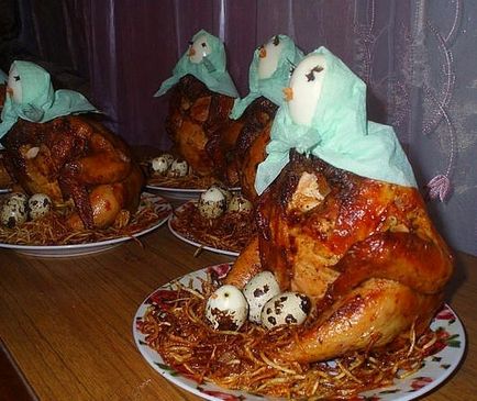 Milyen szép benyújtani csirke ünnepi asztalra