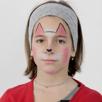 Hogyan kell felhívni a macska szájkosár macska az arcát a gyermek, hogyan kell csinálni akvagrim