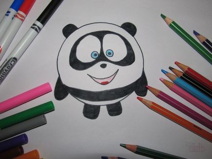 Hogyan kell felhívni a panda egyszerű fogantyú segítségével fotót (panda) Hogyan kell felhívni a panda egy egyszerű tollról fotó