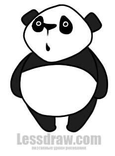 Hogyan kell felhívni a panda egyszerű fogantyú segítségével fotót (toll) Hogyan kell felhívni a panda egy egyszerű tollról fotó