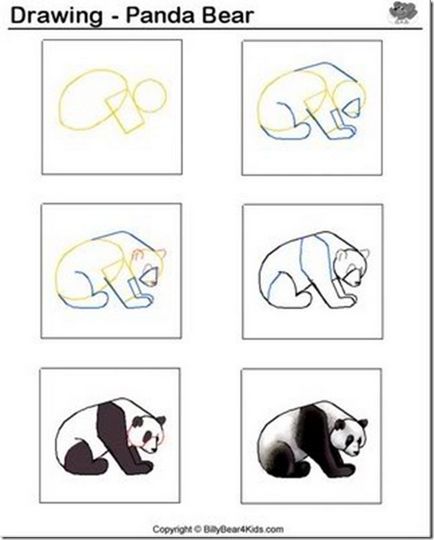 Hogyan kell felhívni a panda egyszerű fogantyú segítségével fénykép (diagram) Hogyan kell felhívni a panda egy egyszerű tollról fotó