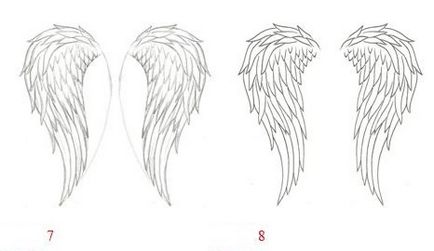 Ahogy narisovat tetoválás angyal szárnya ceruza, fokozatosan