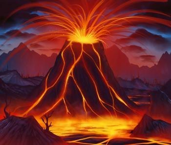 Hogyan kell felhívni a vulkánkitörés ceruza szakaszaiban