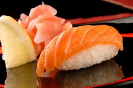 Főzni a rózsaszín pácolt gyömbér sushi, függetlenül attól, hogy hasznos