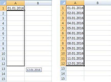 Hogyan automatikus kitöltés sejtek Excel (Excel) Hogyan automatikus kitöltés sejtek excel