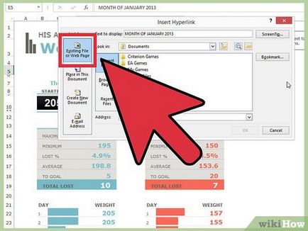 Hogyan lehet behelyezni egy hivatkozást a Microsoft Excel