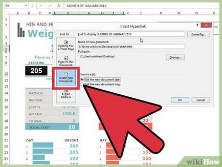 Hogyan lehet behelyezni egy hivatkozást a Microsoft Excel