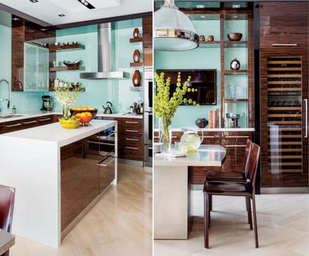 Brown konyha belső - 65 kép és 7 tervezési titkok