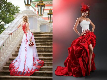 Red esküvői ruha menyasszony vibráló és szenvedélyes