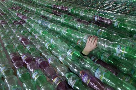 Hajó műanyag palackok saját kezűleg