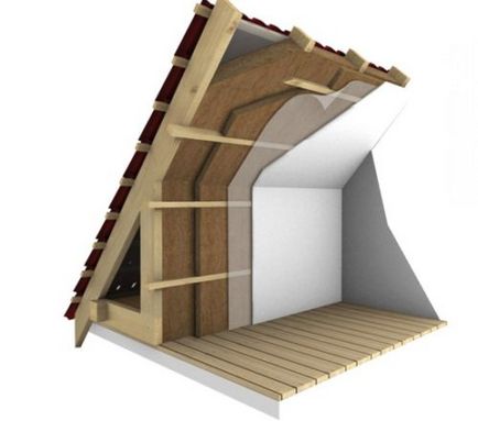 Tetőtér nyeregtetős tető egy fából készült ház