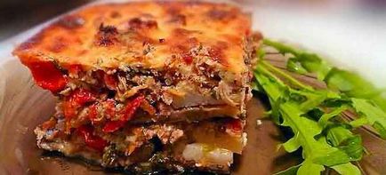 Moussaka görög padlizsán - receptek burgonya, darált hús, cukkini és besamel mártással
