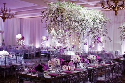 esküvői dekoráció a stílus levendula, mint a modern trend 2017-ben