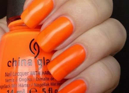 Orange manikűr - egy fotó és egy leírást példa (manikűr tovább tart) Orange manikűr - egy fénykép és egy leírást példa