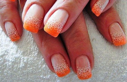 Orange manikűr - egy fotó és egy leírást példa (manikűr) Orange manikűr - egy fénykép és egy leírást példa
