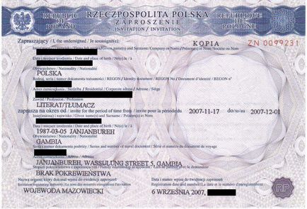 Felhívás Lengyelország vízum, hogyan lehet nézetek és minták
