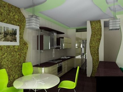 Példák konyhák (60 fotó), hogyan lehet a javítást és design a belső tér egy kis konyha
