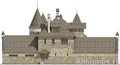 A projekt házak stílusában a középkori vár v-550-1k