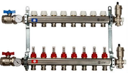 Manifold otthoni fűtőkör csatlakozó