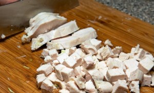 Saláta bab és a csirke receptek lépésről lépésre fotók