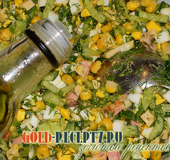 Saláta kukorica és uborka „finom”